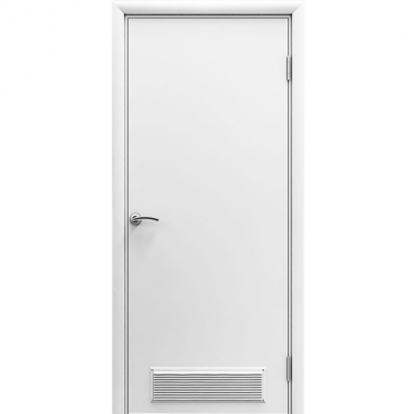 картинка Двери влагостойкие гладкие белые с вентрешеткой WP-42 от магазина Двери-пром
