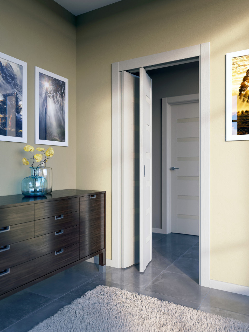 картинка Межкомнатная дверь гармошка от магазина Двери-пром